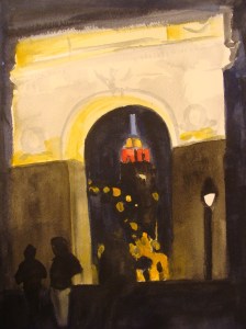 Washington Square by night. Copyright Robin L. Chandler.