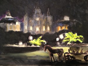 St. Louis Cathedral, Jackson Square facing the Mississippi River. Copyright 2013 Robin L. Chandler