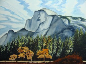 View of Half Dome in Yosemite Valley. Copyright Robin L. Chandler 2014.