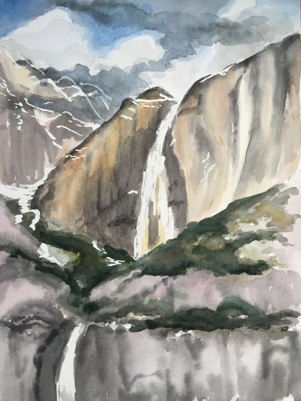 Winter softness shelters Yosemite Falls. Robin L. Chandler Copyright 2016.